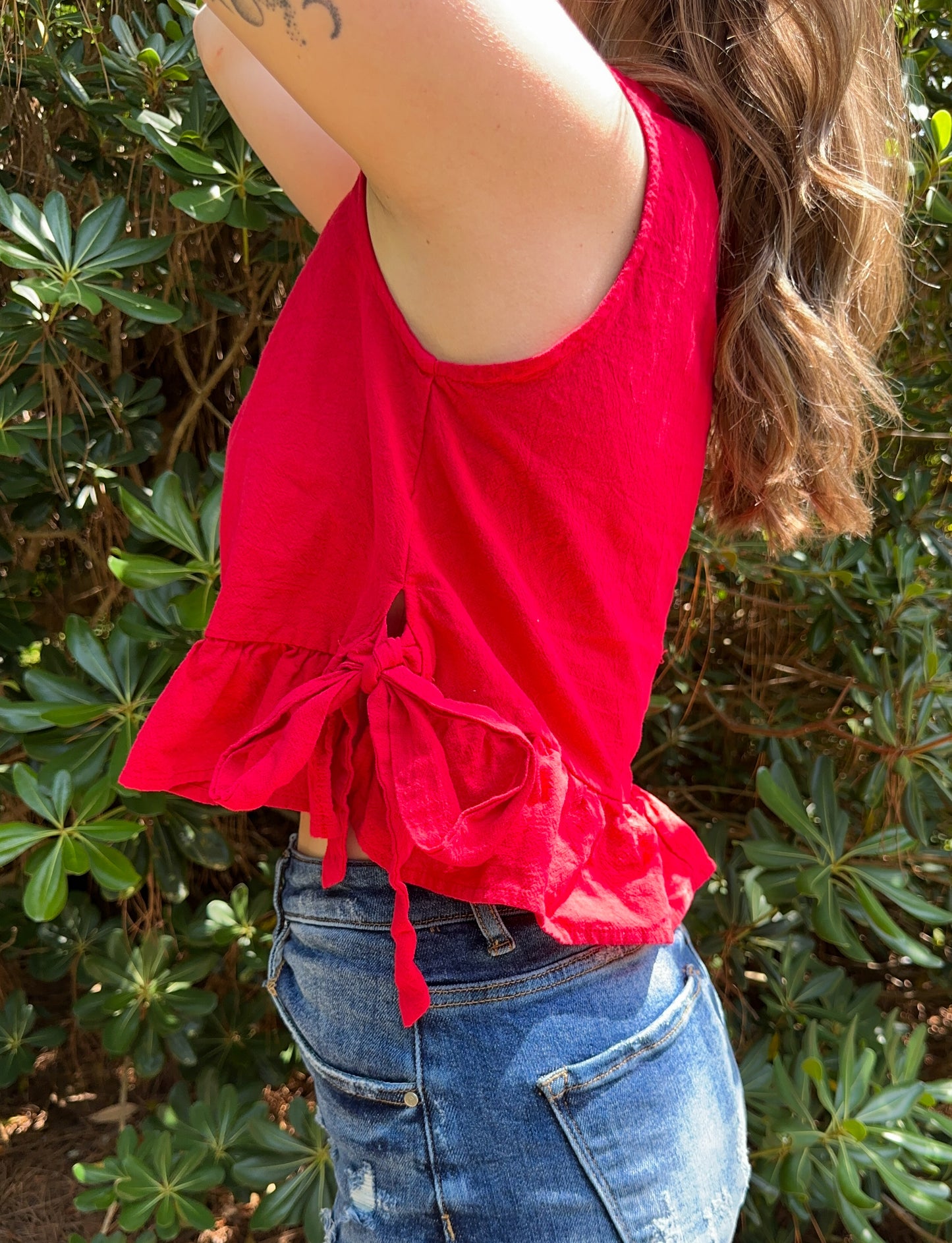 Layla Side Tie Ruffled Top