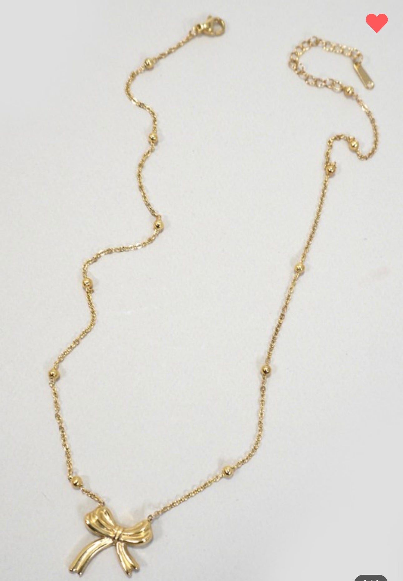 Bow Necklace Tarnish Free
