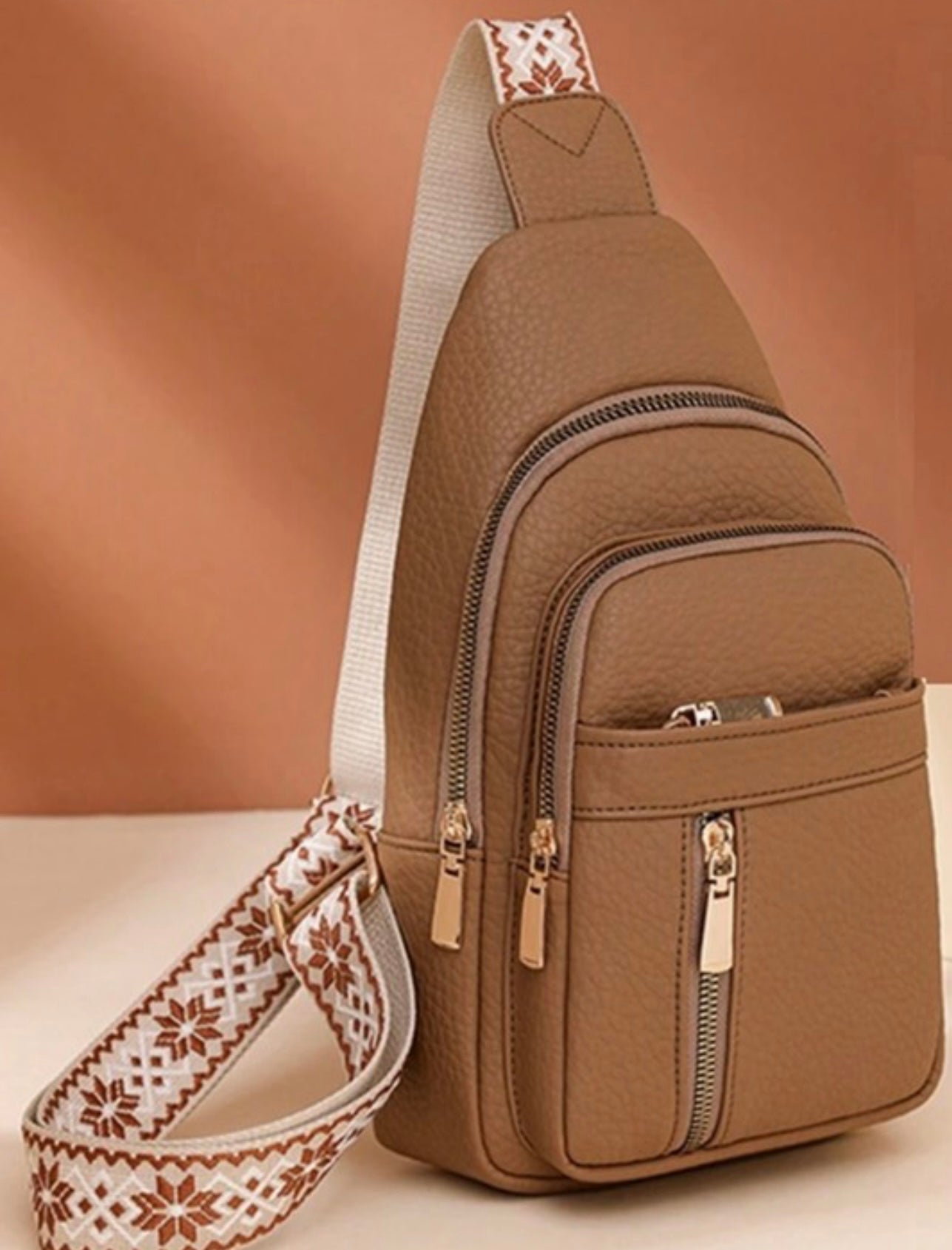 Vegan Leather Crossbody Sling Bag