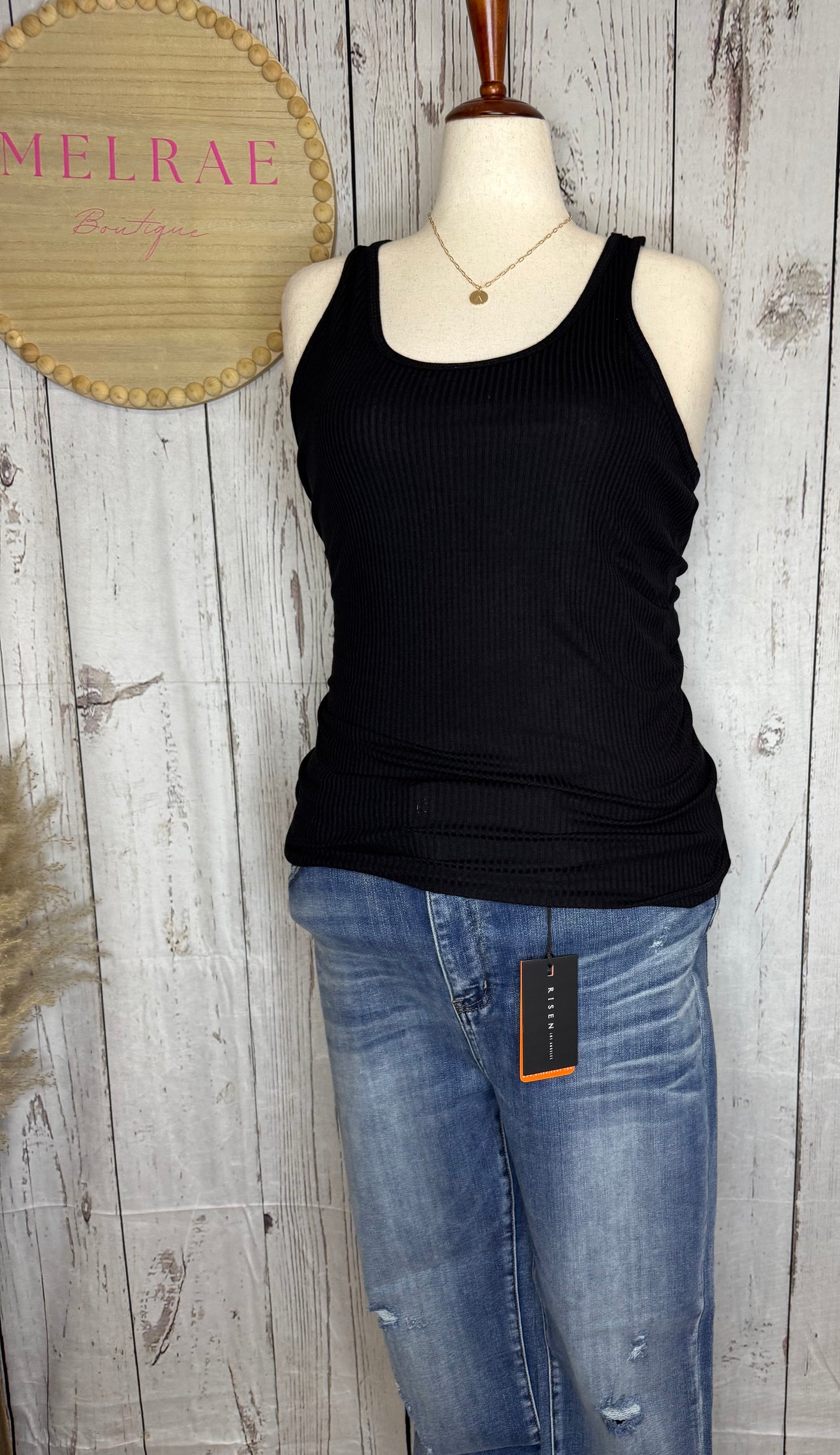 BEVERLY Plus Ribbed Racerback Tank