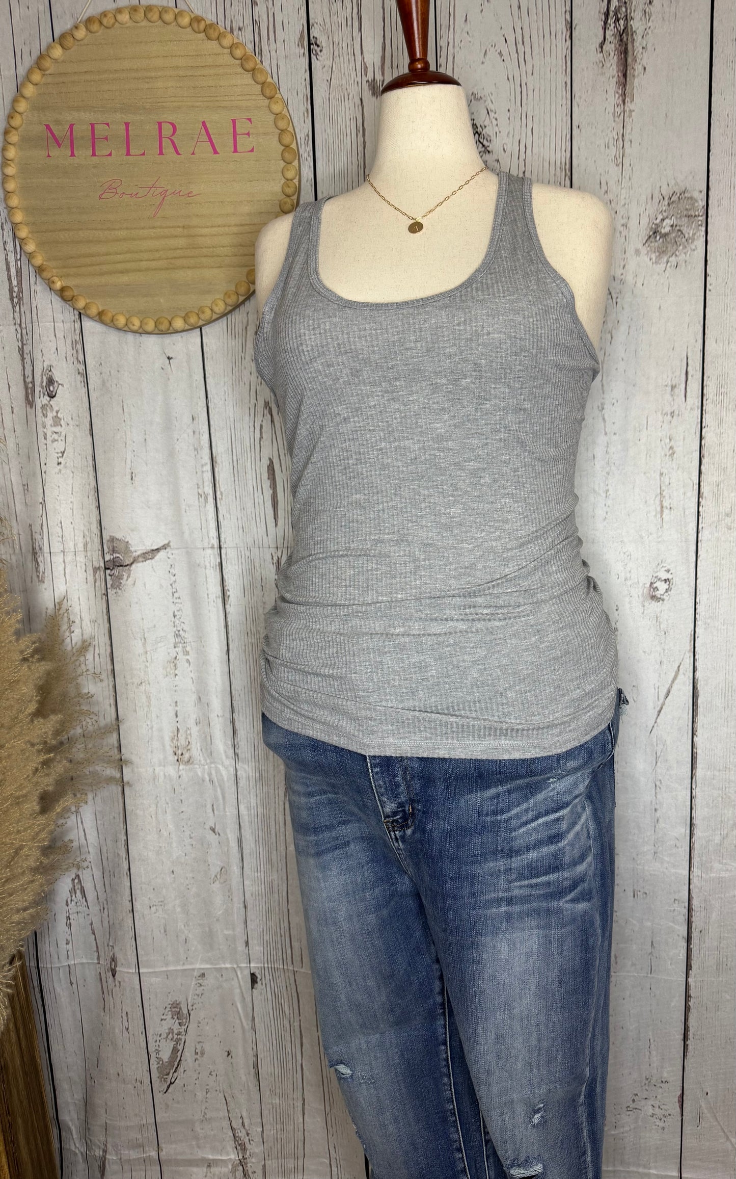 BEVERLY Plus Ribbed Racerback Tank