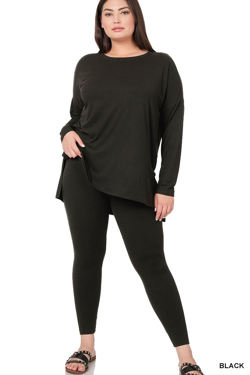 CATHY PLUS BRUSHED MICROFIBER LOUNGEWEAR SET