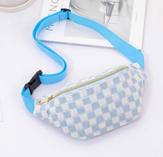 Checkered Mini Belt Bag