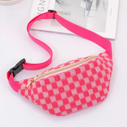 Checkered Mini Belt Bag