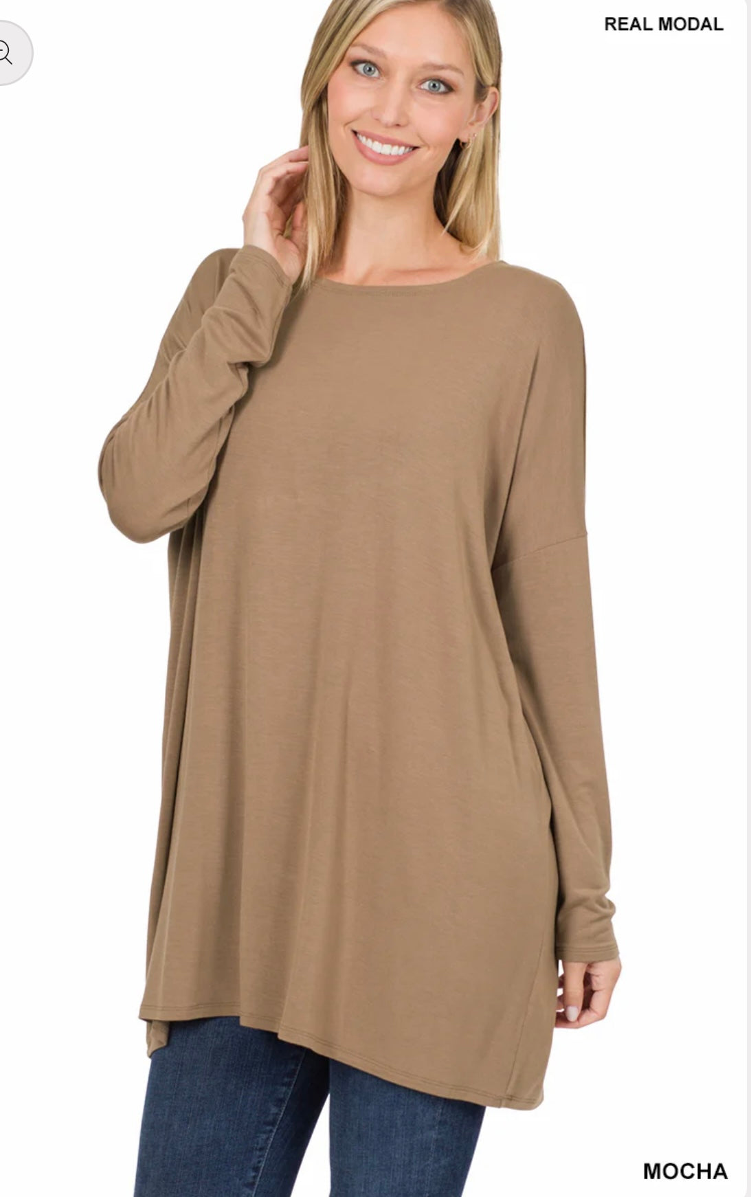 BLAKE PLUS DOLMAN LONG SLEEVE ROUND NECK TOP