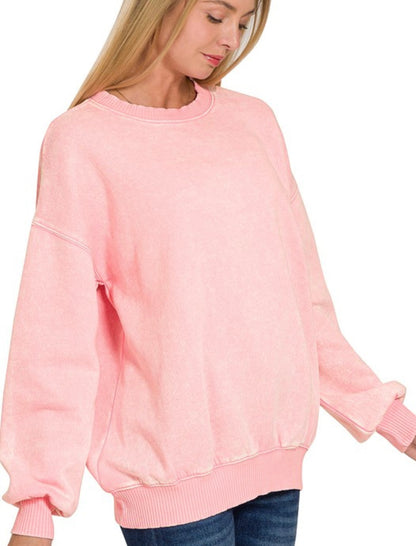 Charlotte Acid Washed Oversized Sweatshirt