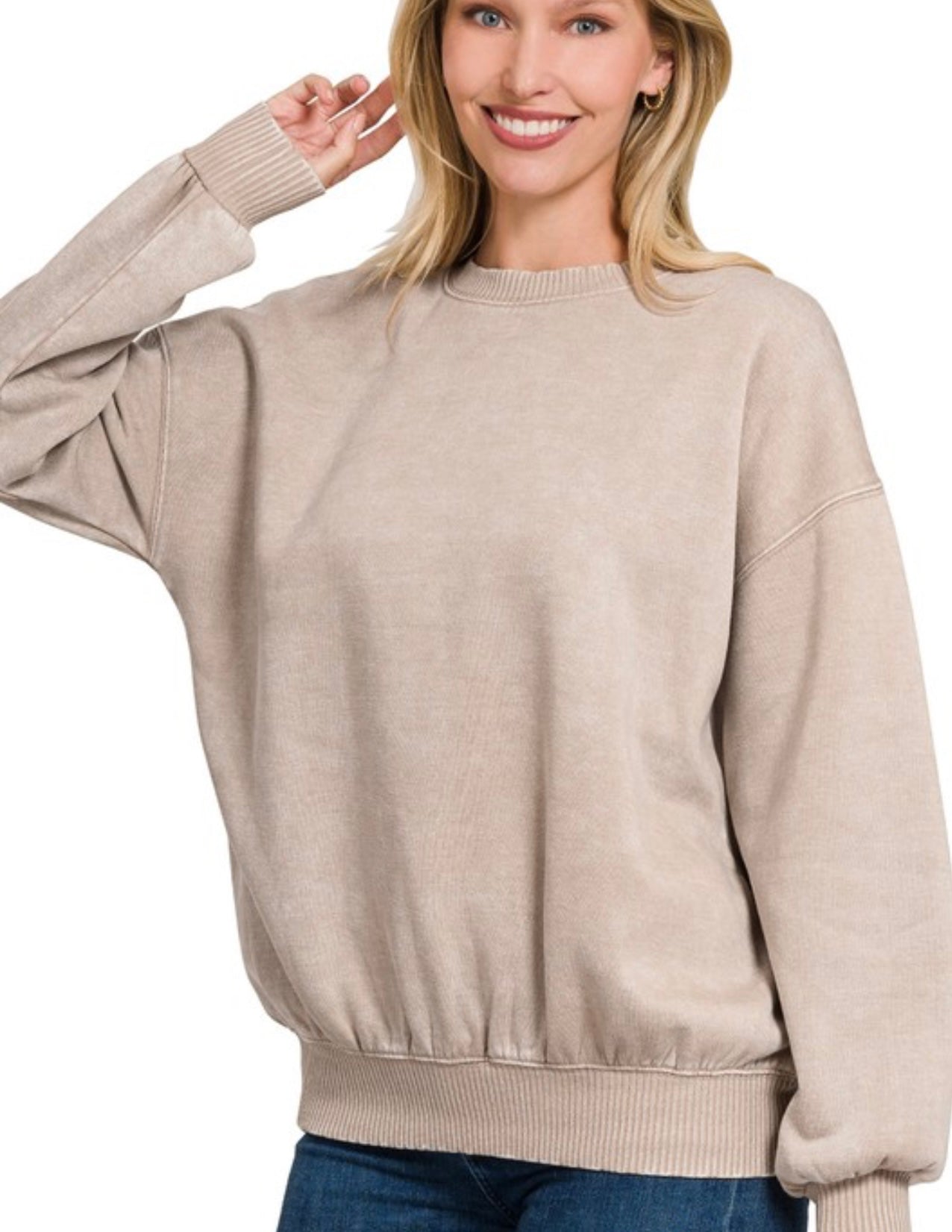 Charlotte Acid Washed Oversized Sweatshirt