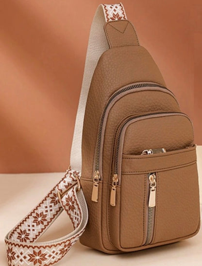 Vegan Leather Crossbody Sling Bag