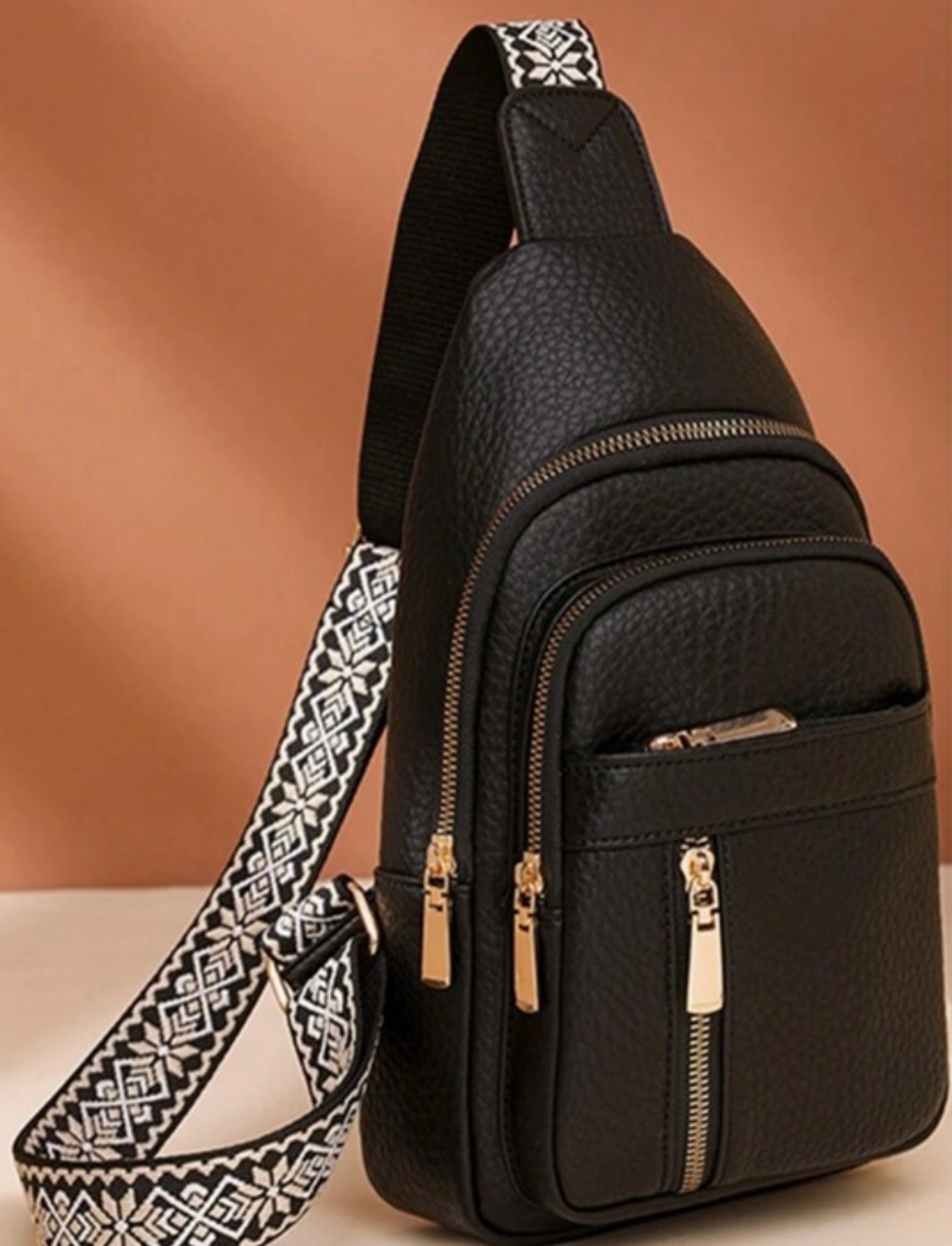 Vegan Leather Crossbody Sling Bag